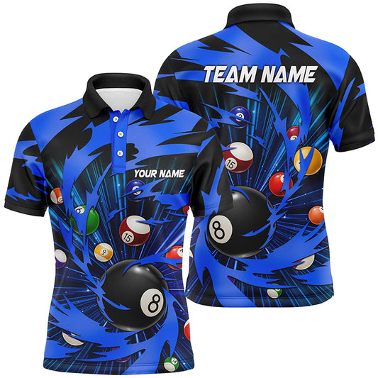 Personalized Multicolor Billiard Balls 3D Printed Shirts For Men, Best Billiard Team Jerseys TDM1655