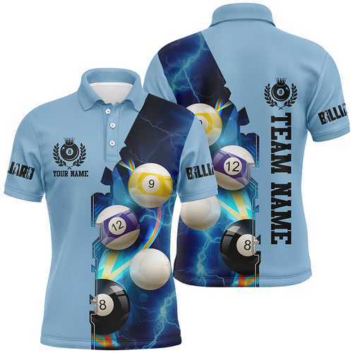 Custom Multicolor Billiard Balls Thunder Lightning Billiard Shirts For Player, Best Billiard Jerseys TDM1671