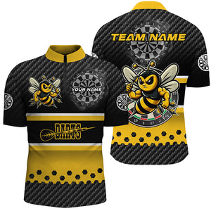 Yellow Black Darts Bee Custom Name Darts Shirts For Men, Funny Darts Apparel, Best Darts Gifts TDM2331