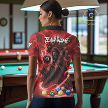 Load image into Gallery viewer, Red Grim Reaper Lightning Billiard Shirt For Women Custom 8 Ball Pool Jersey Team Polo &amp; 1/4 Zip TDM5294