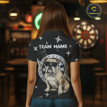 Load image into Gallery viewer, Personalized Funny Bulldog Darts Shirt For Women Custom Star Pattern Dart Jersey Team Polo &amp; 1/4 Zip TDM5554