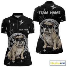 Load image into Gallery viewer, Personalized Funny Bulldog Darts Shirt For Women Custom Star Pattern Dart Jersey Team Polo &amp; 1/4 Zip TDM5554