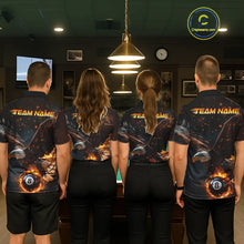 Load image into Gallery viewer, Personalized Fire 8 Ball Eagle Billiard Shirt For Women Custom Pool Team Jersey Polo &amp; 1/4 Zip TDM6407