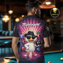 Load image into Gallery viewer, Funny Duck 8 Ball Billiard Shirt For Men Custom Neon Graffiti Billiard Team Jersey Polo &amp; 1/4 Zip TDM6613