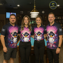 Load image into Gallery viewer, Funny Duck 8 Ball Billiard Shirt For Men Custom Neon Graffiti Billiard Team Jersey Polo &amp; 1/4 Zip TDM6613