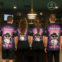 Load image into Gallery viewer, Funny Duck 8 Ball Billiard Shirt For Men Custom Neon Graffiti Billiard Team Jersey Polo &amp; 1/4 Zip TDM6613