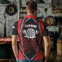 Load image into Gallery viewer, Personalized Black And Red Dartboard Pattern Dart Shirts For Men Custom Dart Jerseys Team Uniform TDM3651