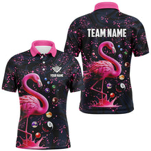 Load image into Gallery viewer, Pink Grunge Flamingo Billiard Balls Pool Shirts For Men Custom Billiard Team Jerseys Apparel TDM2118