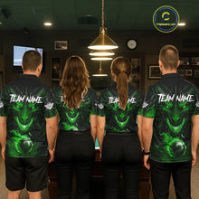 Load image into Gallery viewer, Personalized Dragon 8 Ball Fire Flame 3D Billiard Shirt For Men, Billiard League Team Jersey|Green TDM5594
