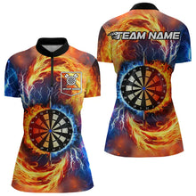 Load image into Gallery viewer, Personalized Water Fire Dart Shirt With Pocket Option For Women, Darts Jersey TDM3510