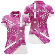 Load image into Gallery viewer, Pink Ribbon Breast Cancer Custom 8 Ball Pattern Billiard Shirts For Women, Pink Billiard Team Jerseys TDM2623