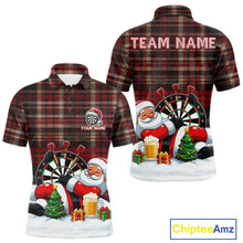 Load image into Gallery viewer, Funny Christmas Santa Mens Dart Shirts Custom Xmas Dart Jersey, Gifts For Dart Players TDM5130