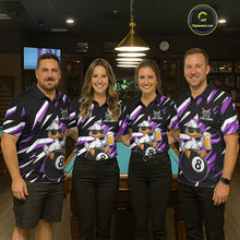 Load image into Gallery viewer, Custom Purple Funny Duck 8 Ball Pool Billiard Shirt For Women, Billiard Team Jersey Polo &amp; 1/4 Zip TDM6449
