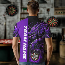 Load image into Gallery viewer, Custom Dragon Dart Shirts For Men, Personalized 3D Dart League Uniform Best Dart Jerseys |Purple TDM3501