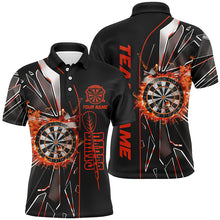 Load image into Gallery viewer, Personalized Orange Break Glass 3D Darts Shirts For Men Custom Dart League Shirts Best Darts Jersey TDM2651