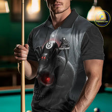 Load image into Gallery viewer, Personalized Spider 8 Ball Pool Skull Billiard Shirt For Men, Billiard Team Jersey Polo &amp; 1/4 Zip TDM5640