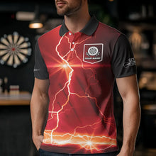 Load image into Gallery viewer, Customized Lightning Dart Shirt With Pocket Option For Men, Red Dart Jersey TDM3674