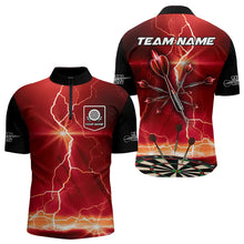 Load image into Gallery viewer, Customized Lightning Dart Shirt With Pocket Option For Men, Red Dart Jersey TDM3674