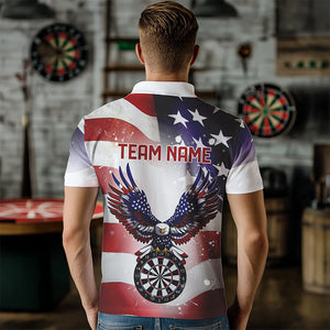 Personalized American Flag Eagle Darts Shirts For Men Custom Pride Patriotic Dart Jerseys TDM2665