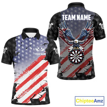 Load image into Gallery viewer, Personalized American Flag Eagle Darts Shirt For Men Custom Patriotic Darts Team Jersey Team  TDM5149