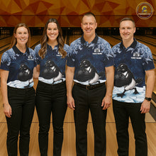 Load image into Gallery viewer, Funny Great Auk Icy Bowling Ball Shirts For Men Custom Snowflake Bowling Jersey, Gift For Bowlers NYN3172
