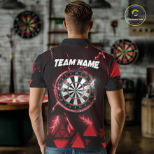 Load image into Gallery viewer, Red Darts Arrow Thunder Lightning Dart Shirts For Men Custom Dart Team Jerseys Polo &amp; 1/4 Zip TDM5864
