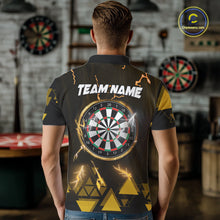 Load image into Gallery viewer, Yellow Darts Arrow Thunder Lightning Dart Shirts For Men Custom Dart Team Jerseys Polo &amp; 1/4 Zip TDM5866