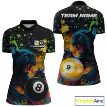 Load image into Gallery viewer, Colorful Splash Panther 8 Ball &amp; 9 Ball Billiard Shirt For Women Custom Funny Pool Team Jersey TDM5381
