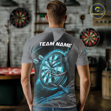 Load image into Gallery viewer, Personalized Phoenix Flame Darts Shirt For Men Custom Darts Team Jersey Polo &amp; 1/4 Zip |Turquoise TDM5649