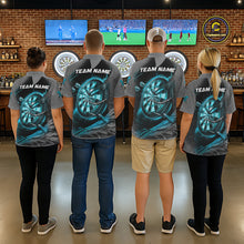 Load image into Gallery viewer, Personalized Phoenix Flame Darts Shirt For Men Custom Darts Team Jersey Polo &amp; 1/4 Zip |Turquoise TDM5649