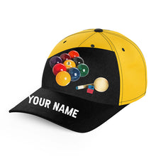 Load image into Gallery viewer, Personalized 9 Ball Pool Billiards Hats Custom Name 3D Billiard Classic Caps For Pool Player TDM1061