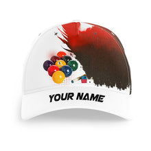 Load image into Gallery viewer, Personalized 9 Ball Pool 3D Printed Billiard Baseball Caps, Top Hat Billiard For Pool Player TDM2154