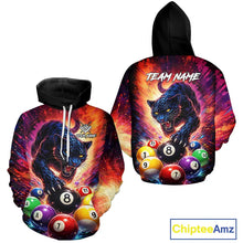 Load image into Gallery viewer, Colorful Pool Balls Panther Billiard Hoodie Custom 8 Ball Hoodie Team Jersey For Men And Women TDM5669