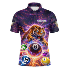 Load image into Gallery viewer, Colorful Billiard Balls Tiger Pool Shirt For Men Custom Thunder Lighting Billiard Team Jersey TDM5685