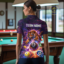 Load image into Gallery viewer, Colorful Billiard Balls Tiger Pool Shirt For Women Custom Thunder Lighting Billiard Team Jersey TDM5685