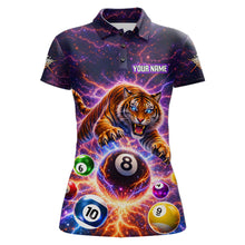 Load image into Gallery viewer, Colorful Billiard Balls Tiger Pool Shirt For Women Custom Thunder Lighting Billiard Team Jersey TDM5685