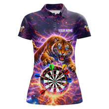 Load image into Gallery viewer, Colorful Thunder Lightning Tiger Darts Shirt For Women Custom Darts Jersey Team Polo &amp; 1/4 Zip TDM5686