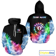 Load image into Gallery viewer, Colorful 8 Ball Pool Icy Light Billiard Hoodie For Men And Women Custom 8 Ball Hoodie Team Jersey TDM5691