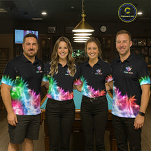Load image into Gallery viewer, Colorful 8 Ball Pool Icy Light Billiard Polo &amp; Quarter Zip For Women Custom Billiard Team Jerseys TDM5691