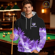 Load image into Gallery viewer, Purple Icy Light 8 Ball Pool Hoodie For Men And Women Custom Billiard Hoodie Team Jersey TDM5690
