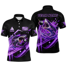Load image into Gallery viewer, Purple 8 Ball Pool Billiard Shark Polo &amp; Quarter Zip For Men Custom Team League Billiard Jerseys TDM3407