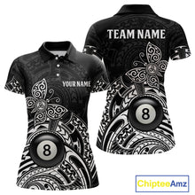 Load image into Gallery viewer, Custom White Black Tribal Butterfly Billiard Shirts For Women | 8 Ball Pool Team Jerseys TDM3987