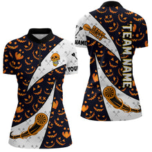 Load image into Gallery viewer, Personalized Funny Pumpkin Pattern Halloween Darts Shirts For Women, Halloween Gifts For Darts Lover TDM2735