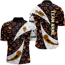 Load image into Gallery viewer, Personalized Funny Pumpkin Pattern Halloween Darts Shirts For Men, Halloween Gifts For Darts Lover TDM2735