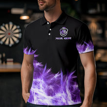 Load image into Gallery viewer, Icy Purple Light Mens Darts Polo &amp; Quarter Zip Shirts Custom Dart Shirts For Team Darts Jerseys TDM2977