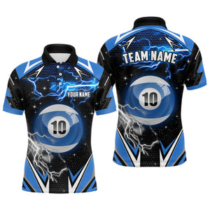 10 Ball Pool Billiard Jerseys For Men Custom Billiard Polo Shirts Team League Billiard Shirts TDM0925