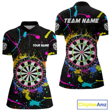 Load image into Gallery viewer, Funny Colorful Paint Darts Jersey For Women Custom Polo &amp; Quarter Zip Darts Team Shirts Outfit TDM4602