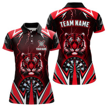 Load image into Gallery viewer, Personalized Tiger 3D Printed Darts Shirts For Women Custom Thunder Lightning Red Darts Jersey TDM2779