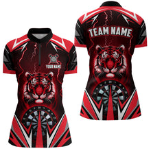 Load image into Gallery viewer, Personalized Tiger 3D Printed Darts Shirts For Women Custom Thunder Lightning Red Darts Jersey TDM2779