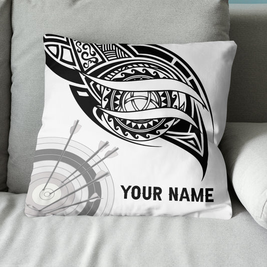 Custom Black White Archery Target Pillow, Archery Throw Pillows Gifts TDM0796